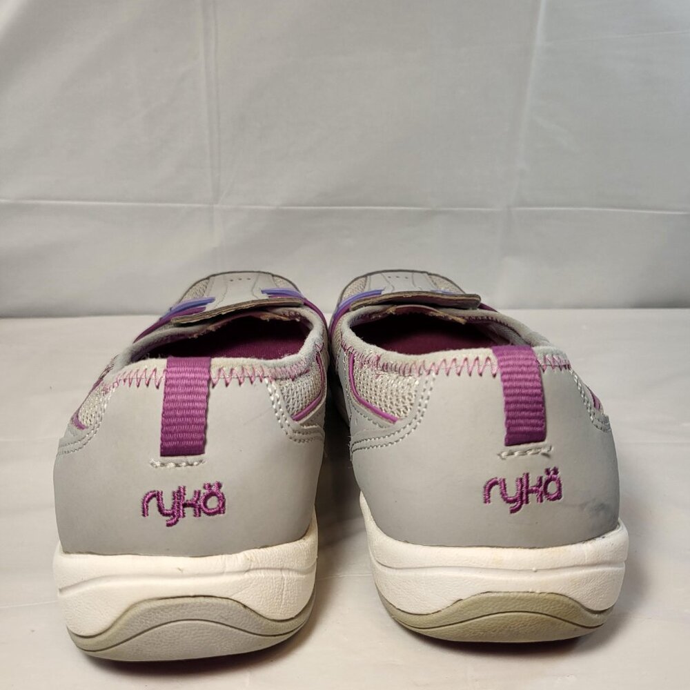 Ryka Tango Slip on Sneaker Leather Size 8 Grey/Purple - Picture 5 of 9
